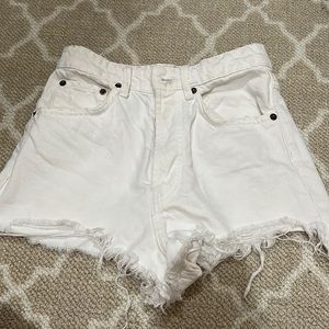 Zara high waisted white jeans